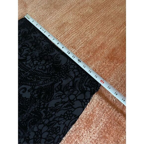 ANN TAYLOR Blend Silk Floral Lining Black Skirt Size L - Picture 5 of 7